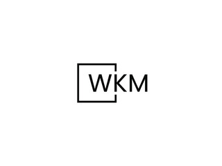 WKM letter initial logo design vector illustration