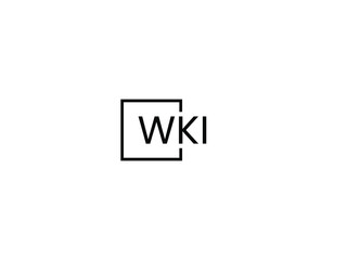 WKI letter initial logo design vector illustration