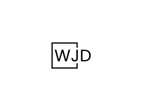 WJD letter initial logo design vector illustration
