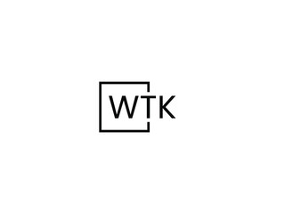 WTK letter initial logo design vector illustration