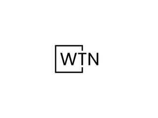 WTN letter initial logo design vector illustration