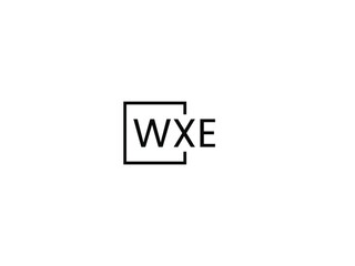 Obraz premium WXE letter initial logo design vector illustration