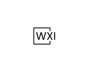 WXI letter initial logo design vector illustration