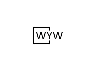 WYW letter initial logo design vector illustration