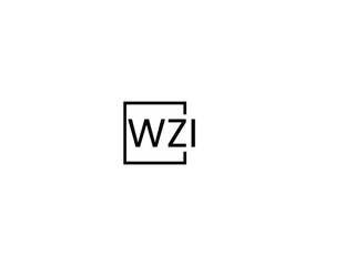 WZI letter initial logo design vector illustration - obrazy, fototapety, plakaty