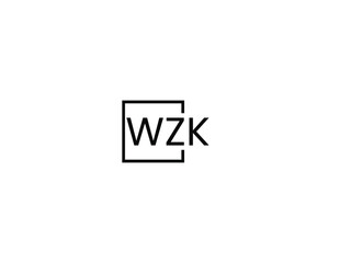 WZK letter initial logo design vector illustration