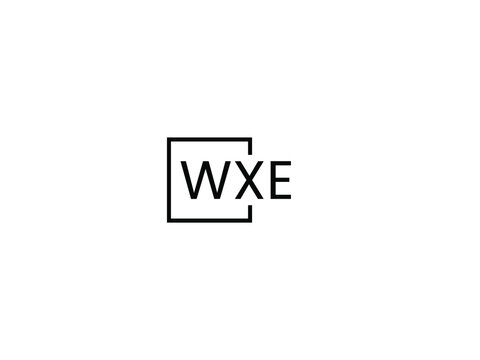 WXE letter initial logo design vector illustration