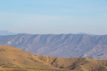 Fototapeta na wymiar Caucasian mountain range landscape and view