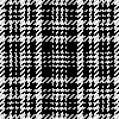 Seamless pattern of scottish tartan plaid. Black and white background with check fabric texture. Vector backdrop striped textile print.