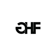 ghf initial letter monogram logo design