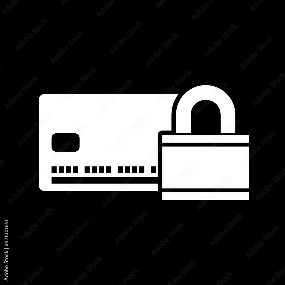 Poster secure payment icon isolated on dark background