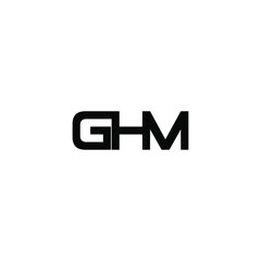 ghm initial letter monogram logo design