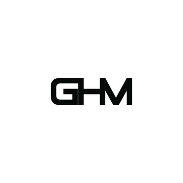 ghm initial letter monogram logo design