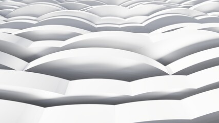 Fototapeta premium 3d render futuristic architecture background white stripes of building facade