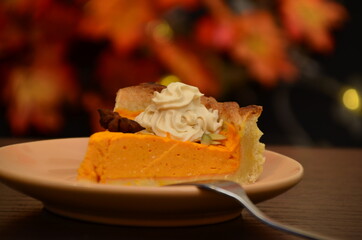 Fresh Homemade Pumpkin Pie made for Thanksgiving