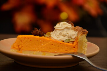 Fresh Homemade Pumpkin Pie made for Thanksgiving