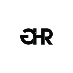 ghr initial letter monogram logo design