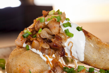 zeppelins made from grated potatoes with minced meat © rsooll