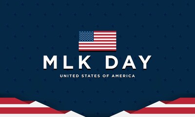 MLK Day Background Design. Banner, Poster, Greeting Card.