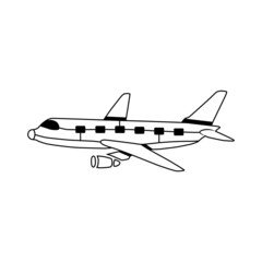 illustration of airplane vector on white background