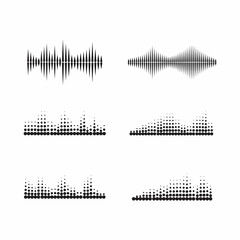 sound wave ilustration logo vector icon template