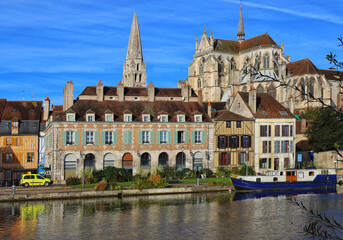Fototapeta na wymiar Abbaye d'Auxerre (Yonne)