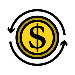 Cash Back Coin Icon