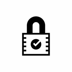 SECURITY PADLOCK icon in vector. Logotype