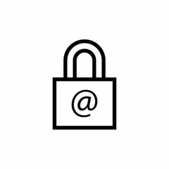 MAIL SECURITY icon in vector. Logotype
