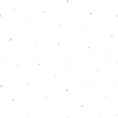 Snowfall. Snow-white snowflakes are falling from the sky. Seamless vector pattern. Fluffy white balls. An endlessly repeating ornament. Isolated colorless background. Winter ornament. 