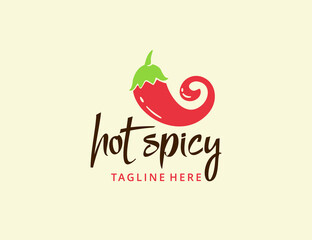 Spicy food logo template for restaurant logo
