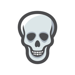 Human Skull simple Vector icon Cartoon illustration
