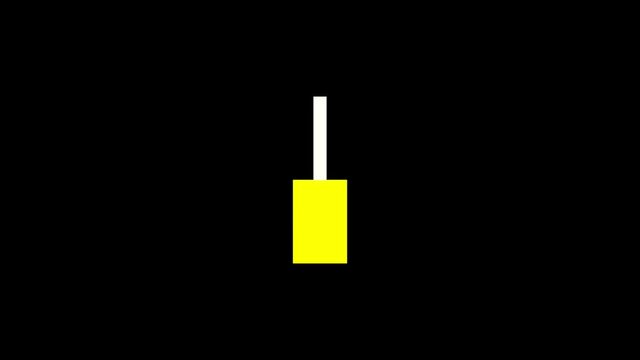 Black Friday Sale text animation, on black white and yellow. backgrounds. Sale animation
