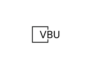 VBU letter initial logo design vector illustration