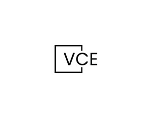 VCE letter initial logo design vector illustration
