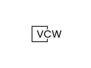 VCW letter initial logo design vector illustration