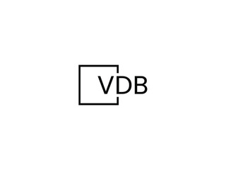 VDB letter initial logo design vector illustration