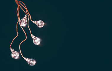 Vintage Christmas lighs background