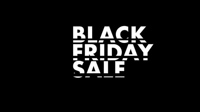 Black Friday Sale text animation