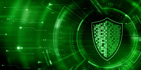 Obraz premium 2d illustration Security concept - shield 