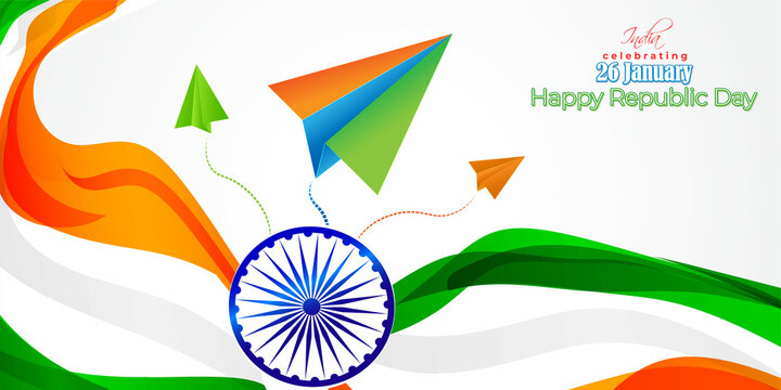 Vector illustration of Happy Republic day concept banner,