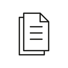 A4 papers simple vector icon. Two paper sheets isolated on white background. Pile of documents