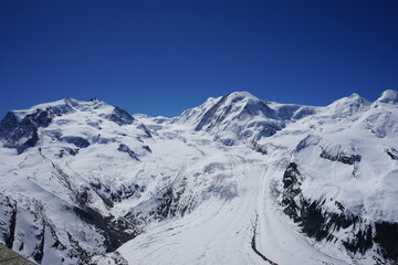 snow covered mountains