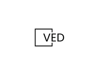 VED letter initial logo design vector illustration