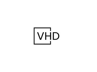 VHD letter initial logo design vector illustration