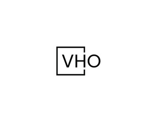 VHO letter initial logo design vector illustration
