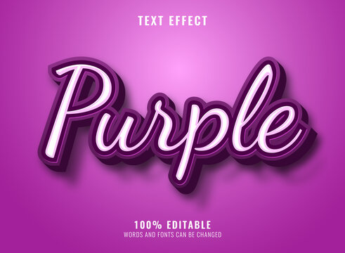 modern kids purple script text effect
