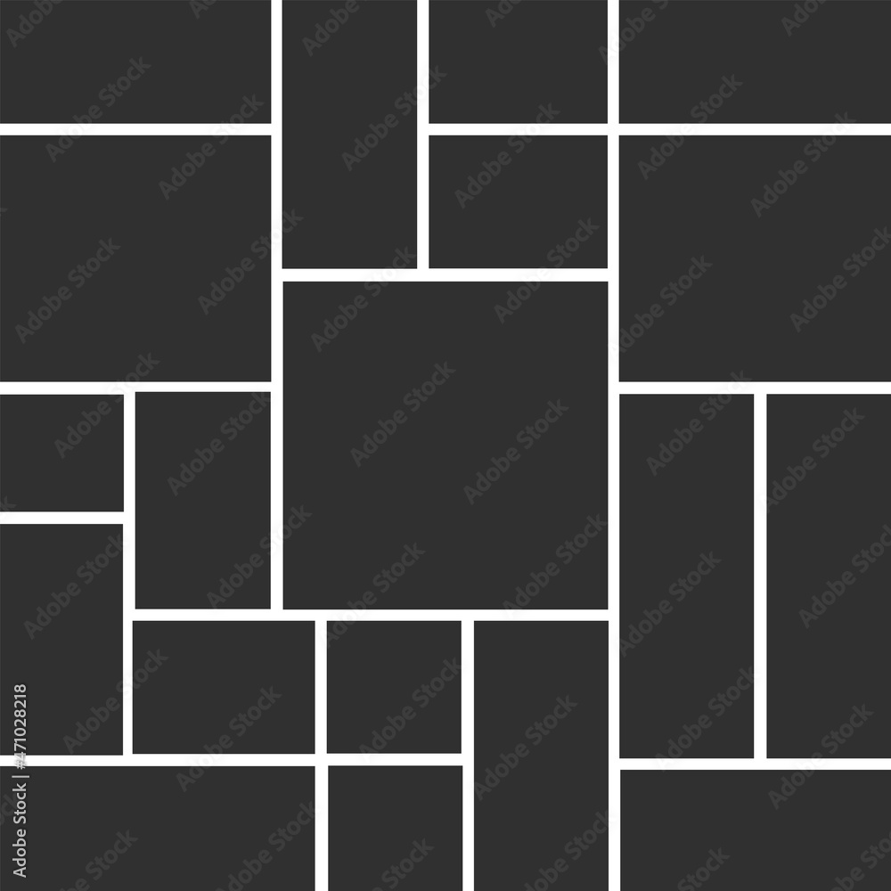 Poster vector empty photo frame. collage template. frames for memory.