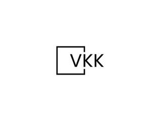 VKK letter initial logo design vector illustration