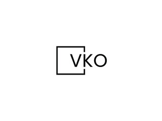 VKO letter initial logo design vector illustration